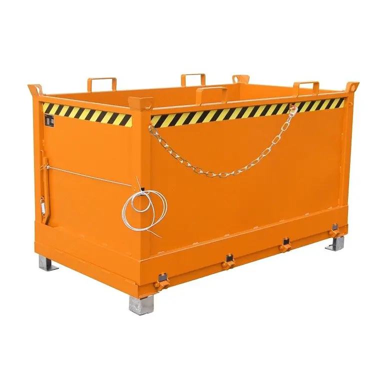 Contenedor con base Drop Away, pintado, Amarillo naranja