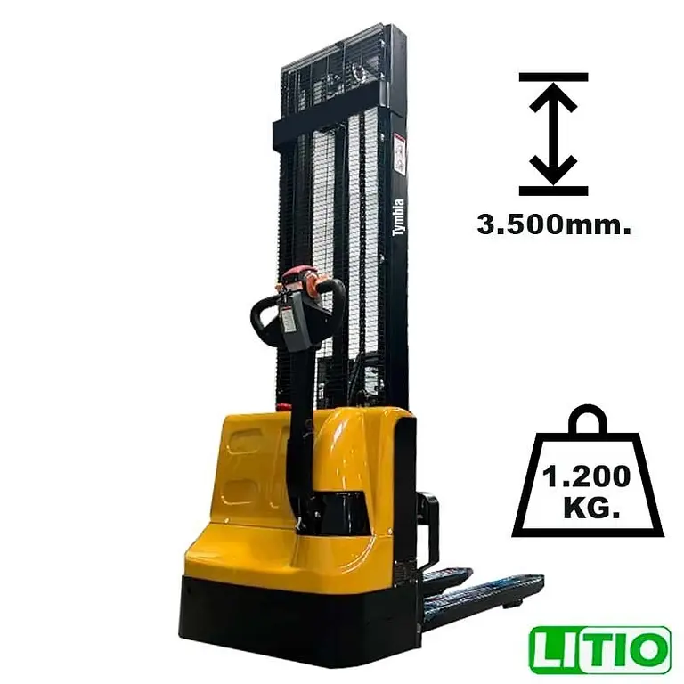Apilador eléctrico 1200kg con batería de litio de 24V