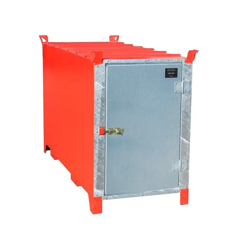 Fluorescent tube box painted fire red