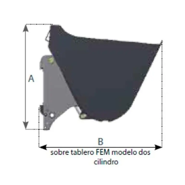 Cubo hidráulico en tablero para montacargas