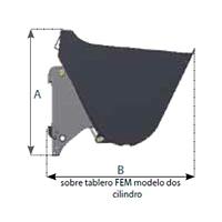 Cubo hidráulico en tablero para montacargas