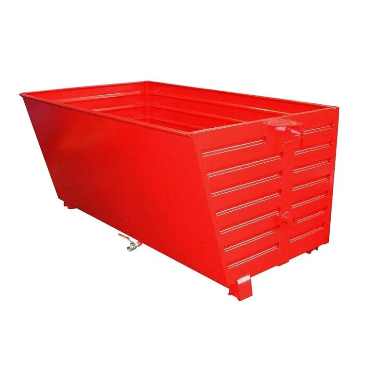 Volquete apilable de virutas, pintado, Rojo fuego