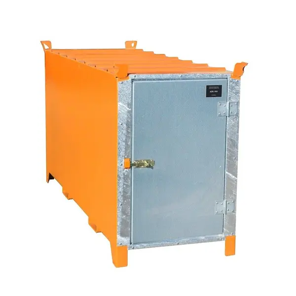 Fluorescent tube box painted yellow orange