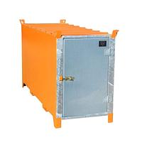 Fluorescent tube box painted yellow orange