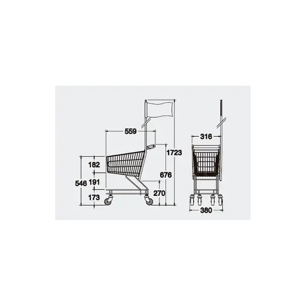 Supermarket and Warehouse trolley Metalic