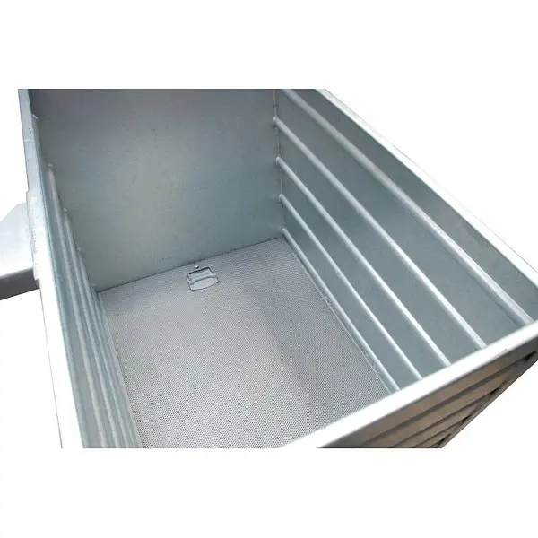 Volquete apilable de virutas, pintado, gris ratón