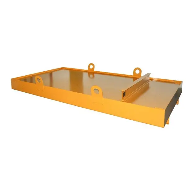 Filling band for containers painted orange yellow