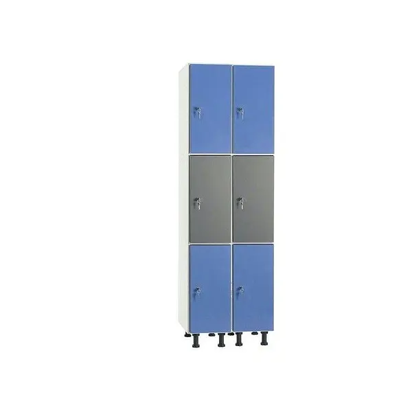 Melamine locker with phenolic door and adjustable legs