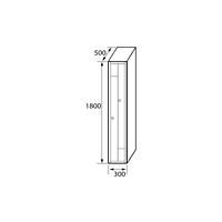 Locker Extension 2 doors in L
