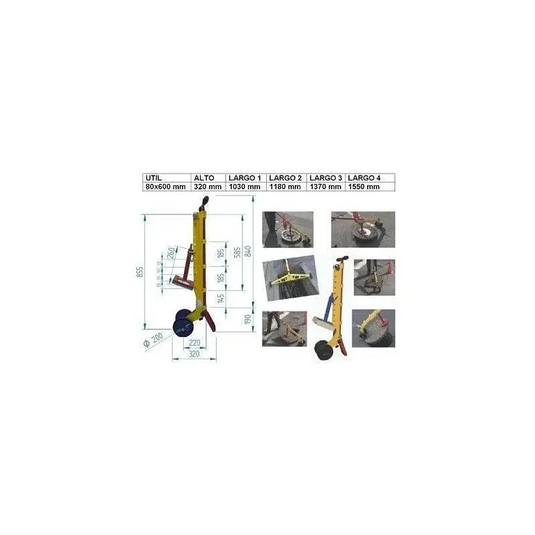 Cart for sewers designed for wet and dry areas