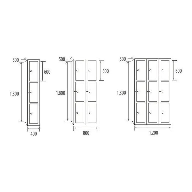 3-door multi-door welding locker