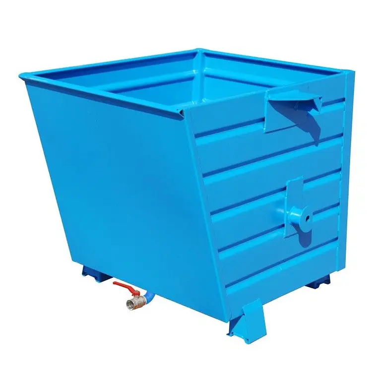Volquete apilable de virutas, pintado, Azul claro