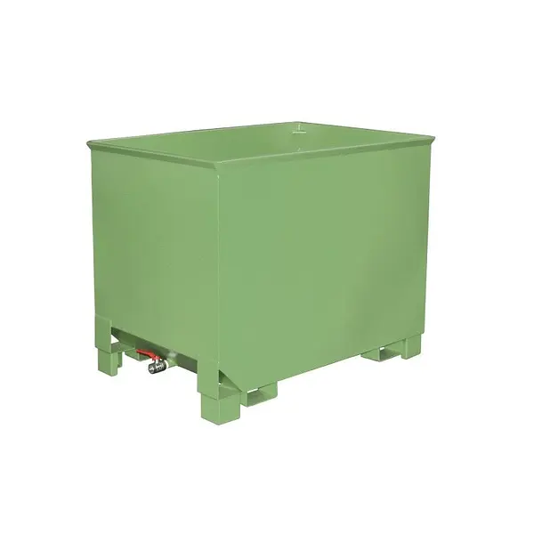 Cubo de virutas, pintado, verde Reseda