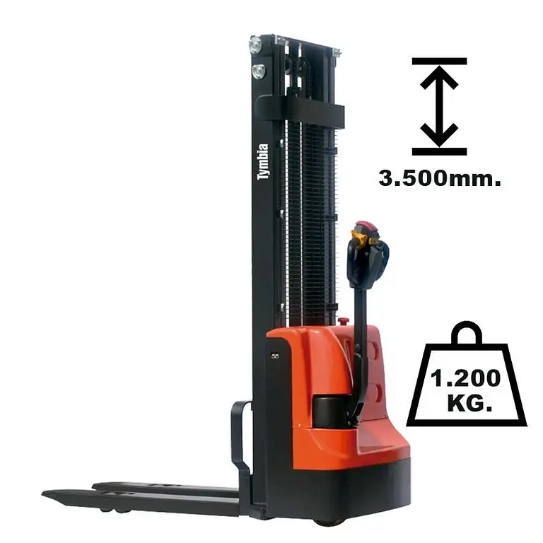 Electric stacker 1200kg 3500mm