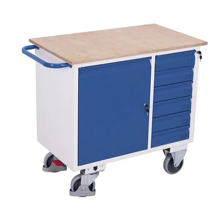 Cart tools with 6 drawers and wheels