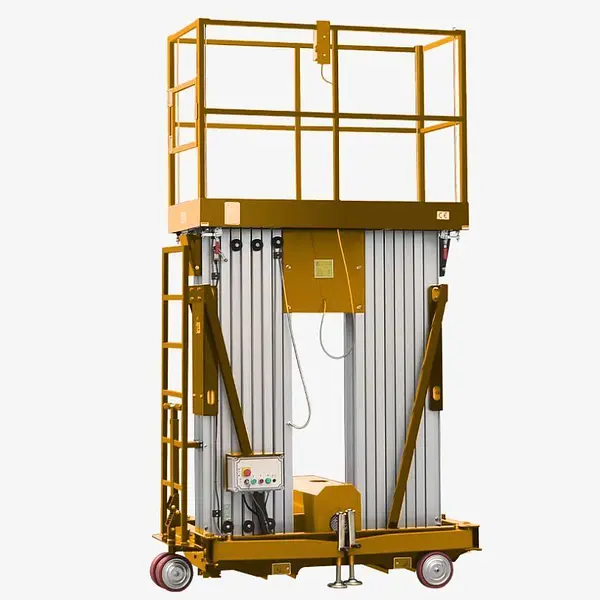 Plataforma Elevadora doble mástil vertical 16m-150kg (batería)