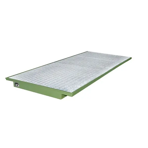 Fregadero suspendido pintado de verde