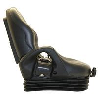 Forklift seat with suspension and belt
