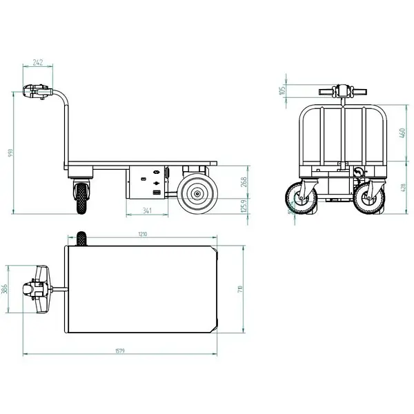 Self-propelled platform 400 kg with/without rail
