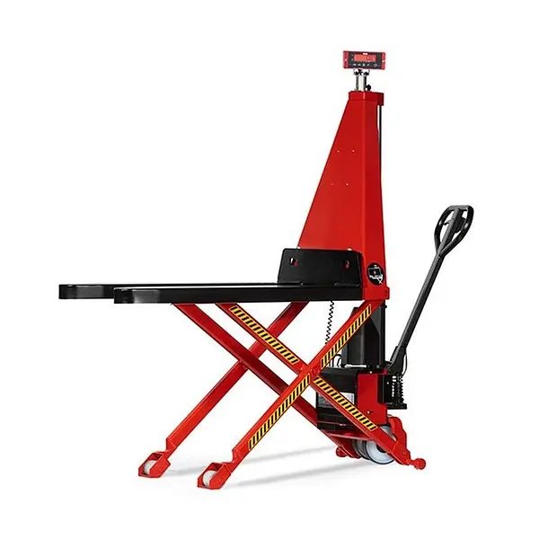 Scissor semi-electric weighing pallet truck 1000kg
