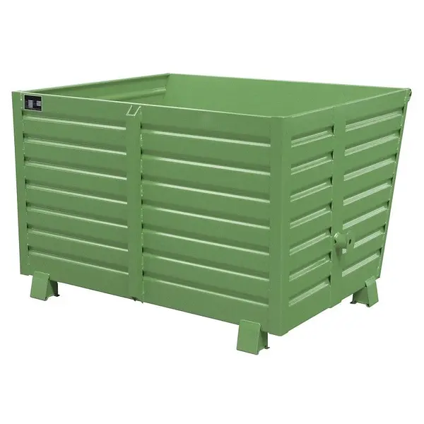 Contenedor apilable de seda verde