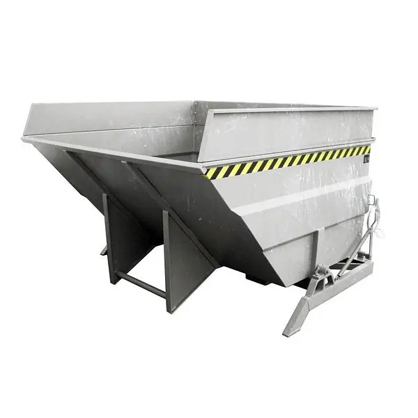 Contenedor basculante, galvanizado en caliente