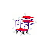 Cart steel 3 tiles
