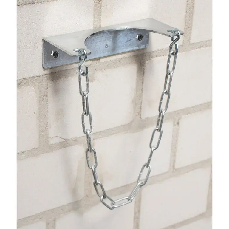 Wall support for gas bottle, hot galvanized