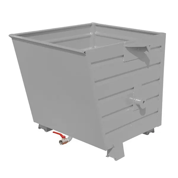 Volquete apilable de virutas, pintado, gris ratón