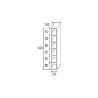 Locker Initial 6 doors 250/300/400mm