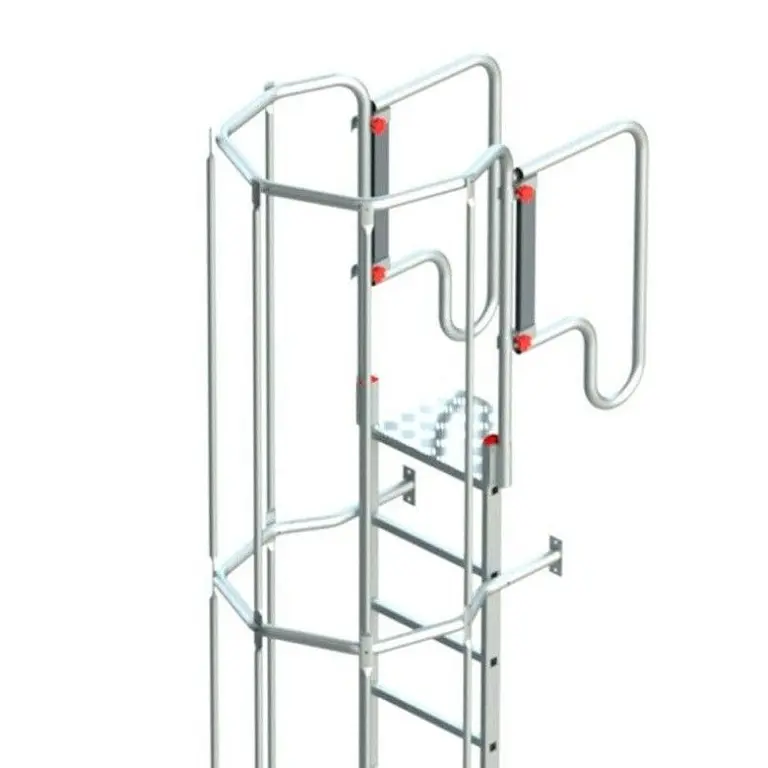 Escalera Vertical con Jaula de Protección