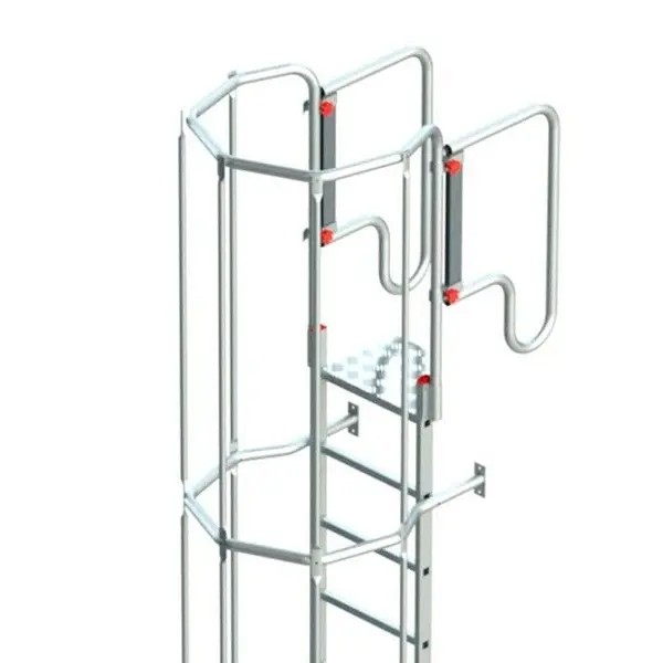 Escalera Vertical con Jaula de Protección