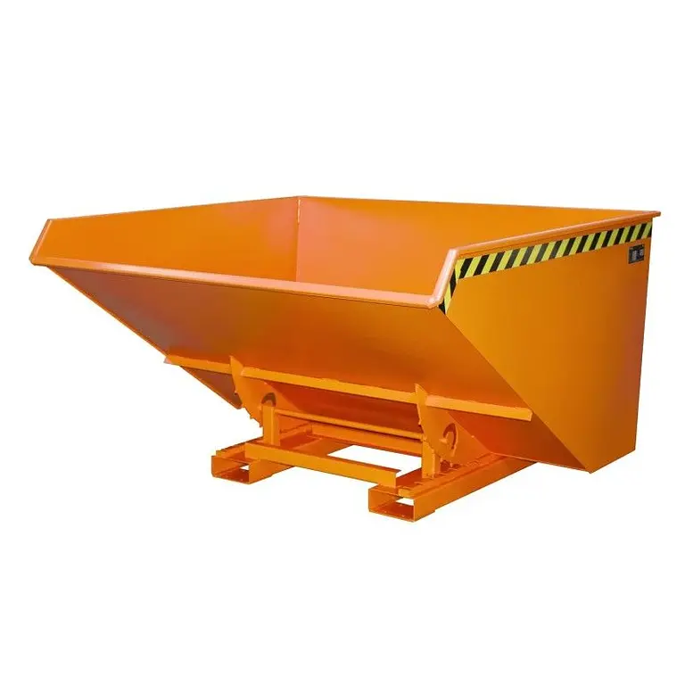 Contenedor basculante, pintado, Amarillo naranja