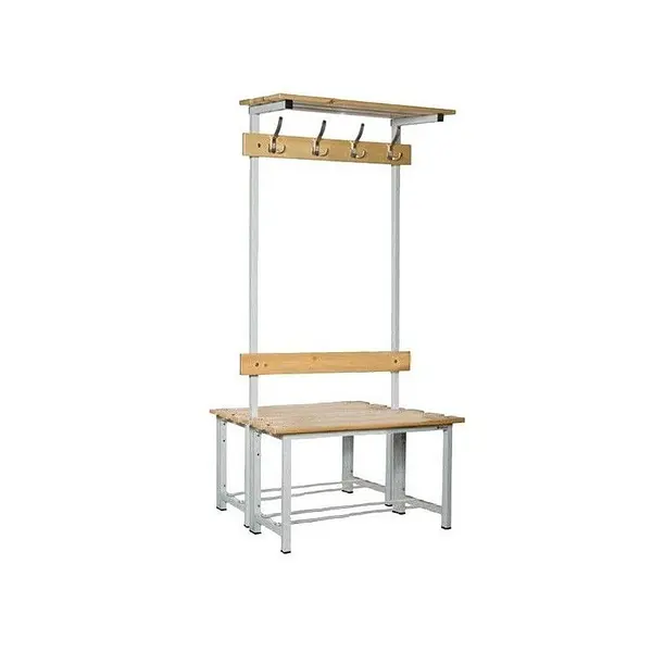 Double changing room bench with light and handle