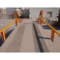 Loading ramp with non-slip sheets