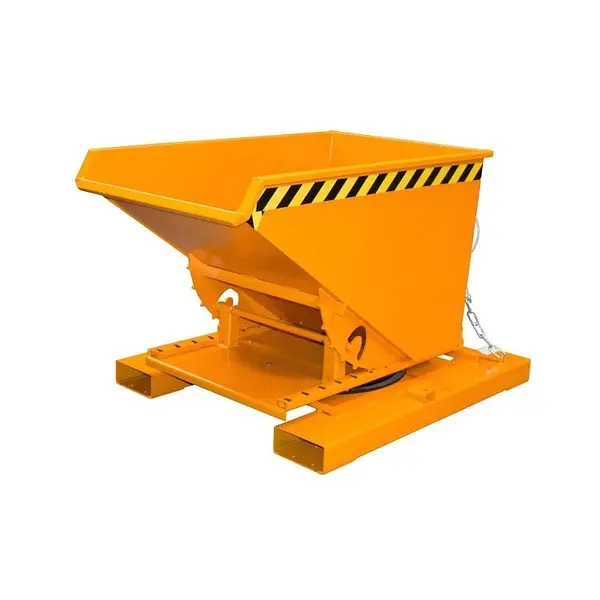Contenedor basculante, pintado, Amarillo naranja