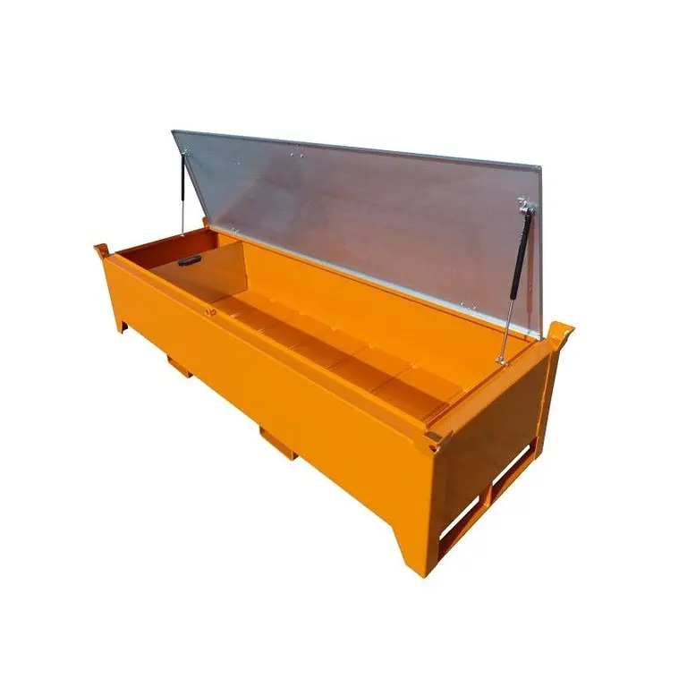 Fluorescent tube box painted yellow orange