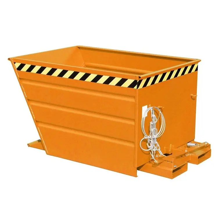 Contenedor basculante, pintado, Amarillo naranja