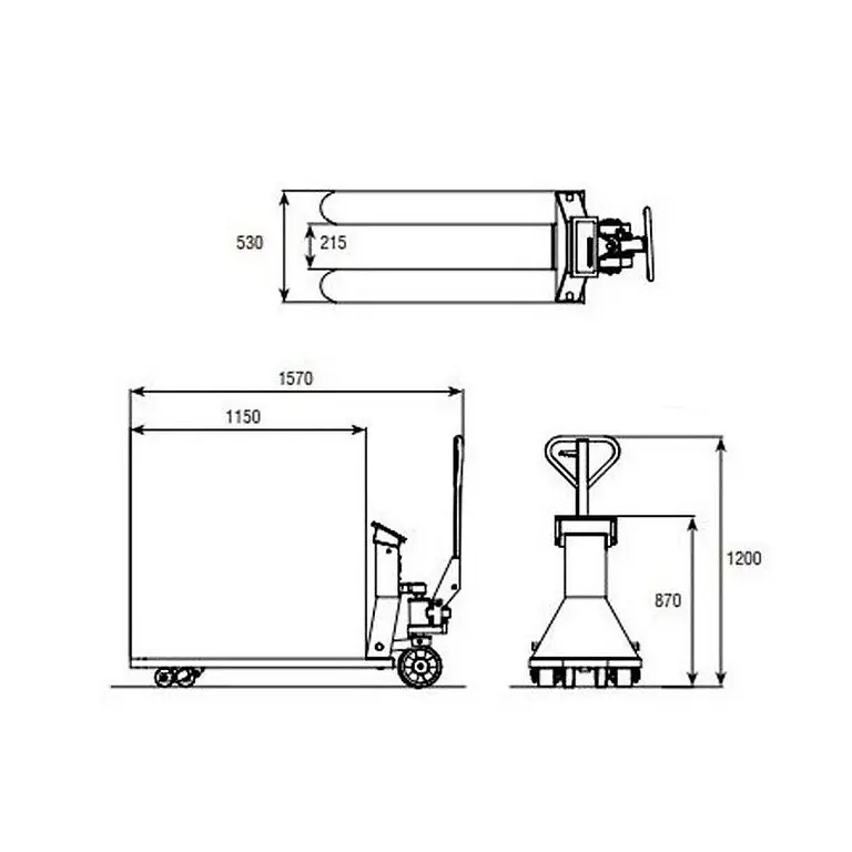 Stainless steel floor scale 2000KG