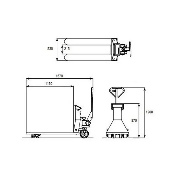 Stainless steel floor scale 2000KG