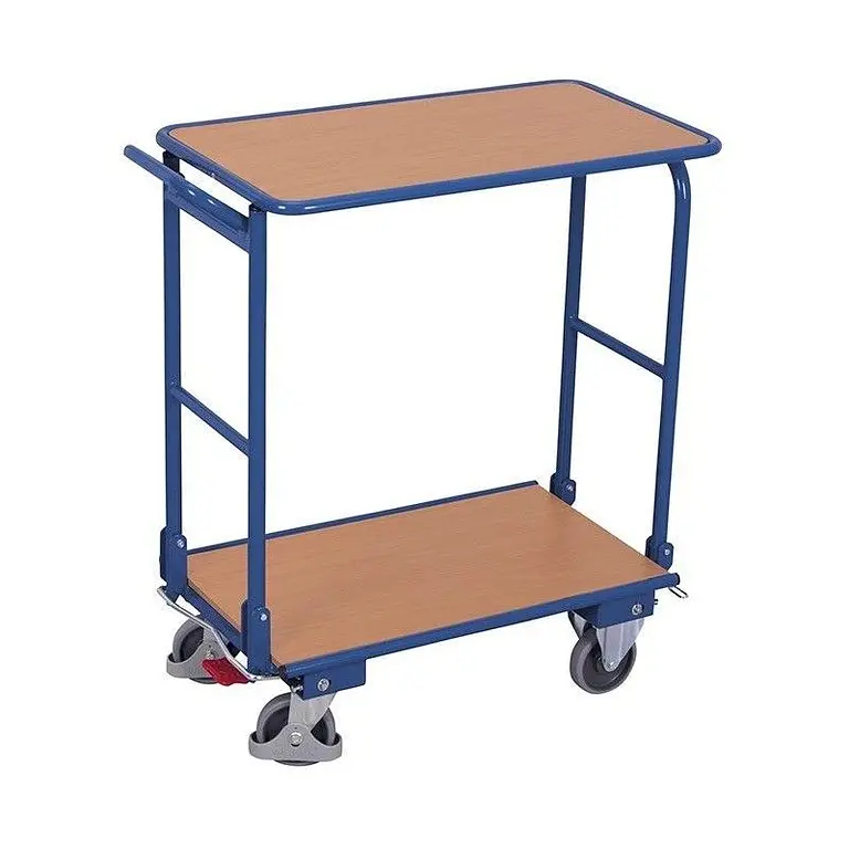 Folding platform with metal and wood floors