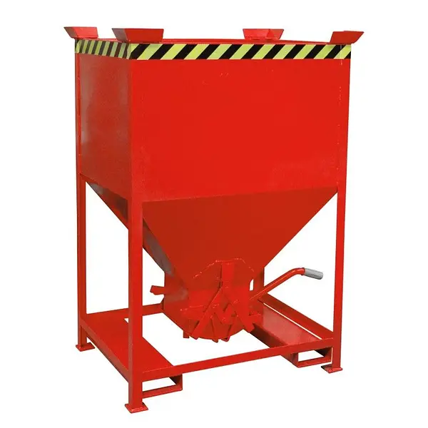 Silo Container, pintado, rojo fuego
