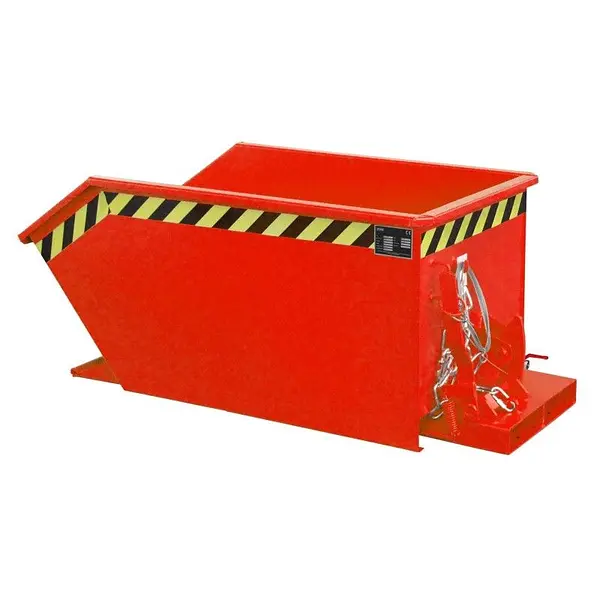 Contenedor de virutas, pintado, Rojo fuego