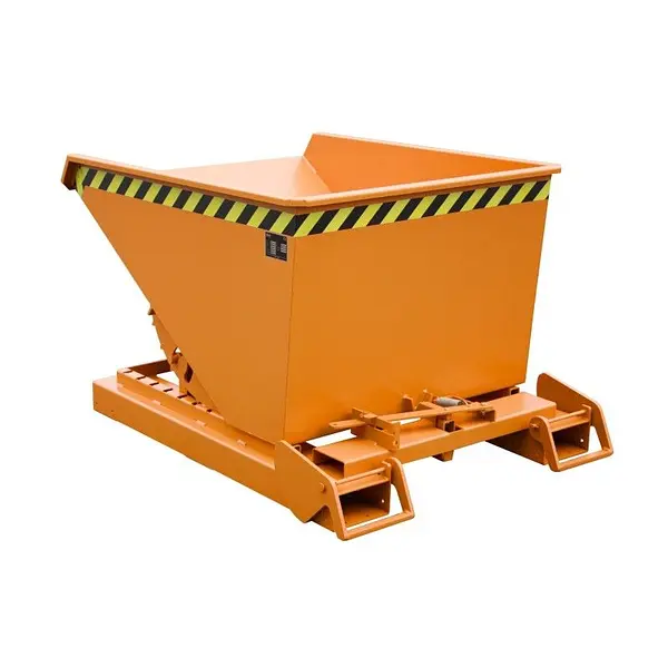 Contenedor basculante, pintado, Amarillo naranja