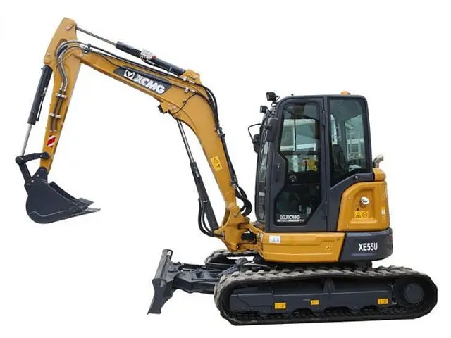 XCMG XE55U Mini Excavator | Kubota Engine, Miller Coupler and Bulldozer Blade
