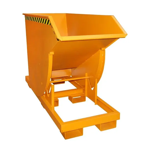 Contenedor basculante, pintado, Amarillo naranja
