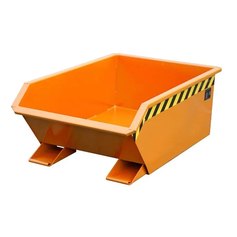 Mini container tilting, painted, orange yellow