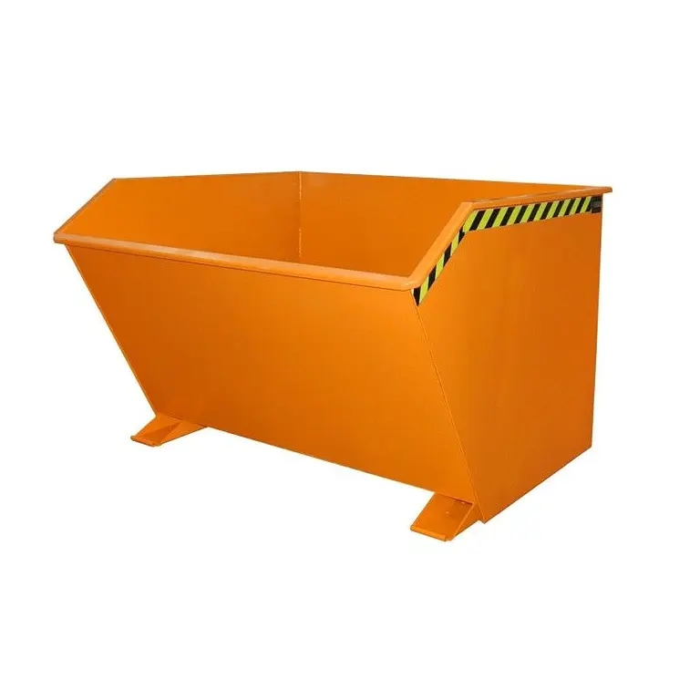 Contenedor basculante, pintado, Amarillo naranja