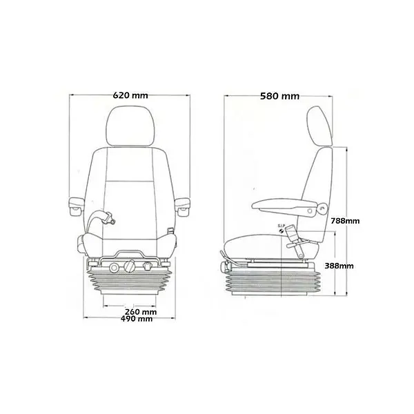 Asiento Grammer Maximo Dynamic Plus para maquinaria agrícola
