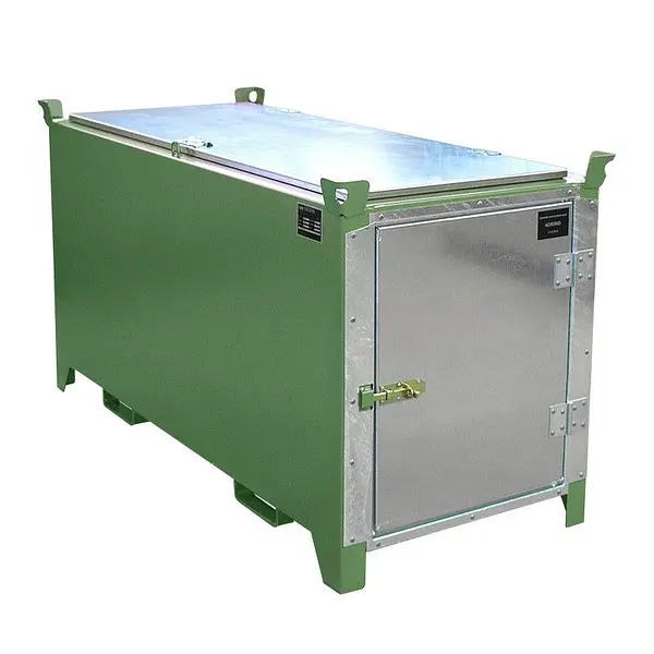 Fluorescent tube box painted green